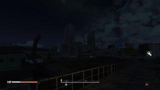 The player looks at London at night in Fallout 4 mod, Fallout London