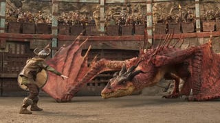 A young viking is facing off against a red dragon in the live-action How To Train Your Dragon remake.