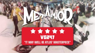 5-star review header for Metaphor Refantazio that reads: It may well be Atlus' masterpiece.