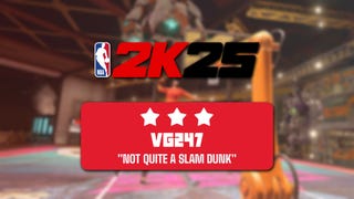 A 3-star NBA 2K25 review header that reads: "Not quite a slam dunk"