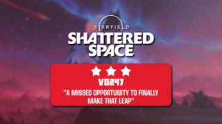 Shattered Space review header that reads: "A missed opportunity to finally make that leap"