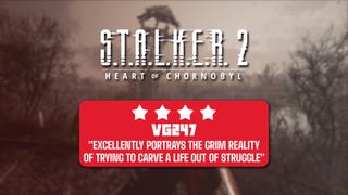 Stalker 2 review header that reads: "excellently portrays the grim reality of trying to carve a life out of struggle" - 4 stars